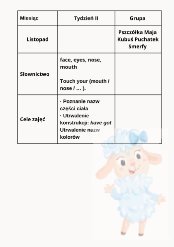 Tydzień II listopad