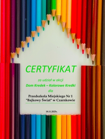 certyfikat kredki