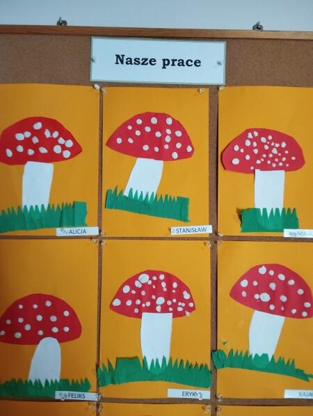 GRZYBY - NASZE PRACE PLASTYCZNE