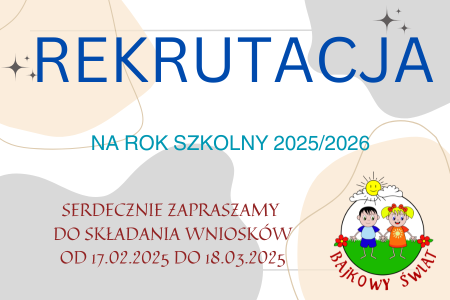 REKRUTACJA NA ROK SZKOLNY 2025/2026 ZAPRASZAMY