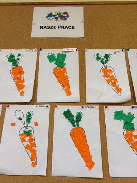 08.10.25r. - NASZE PRACE PLASTYCZNE - MARCHEWKA 