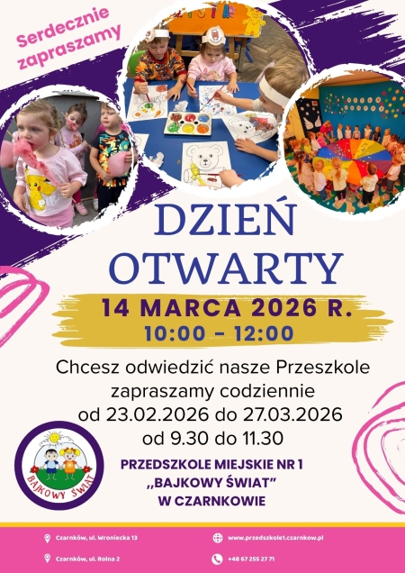 DNI OTWARTE W PRZEDSZKOLU